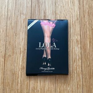 Honey Birdette Lola Neon Pink Thigh High Stockings